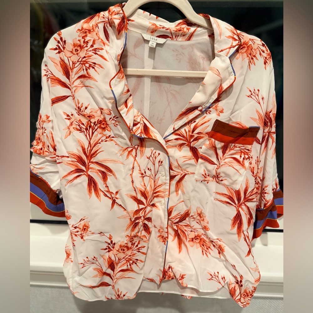 👘Joie Bayley Kimono Sleeve Button Down Top, Size XS - Picture 10 of 14